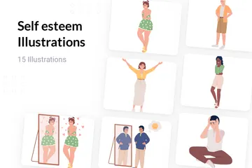 Self Esteem Illustration Pack