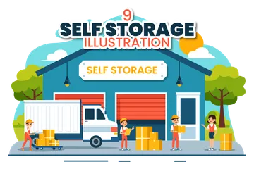 Self Storage Illustration Pack