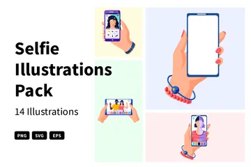 Selfie Illustration Pack