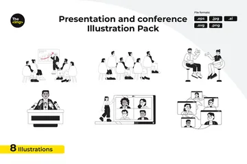 Conferencia telefónica del seminario Paquete de Ilustraciones