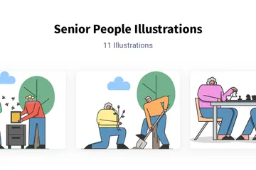 Personnes âgées Pack d'Illustrations