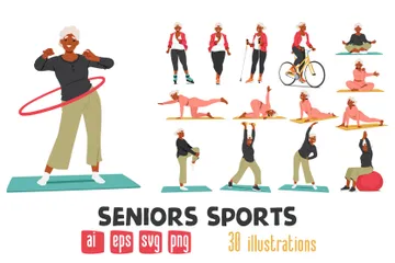 Seniors Sports Illustration Pack