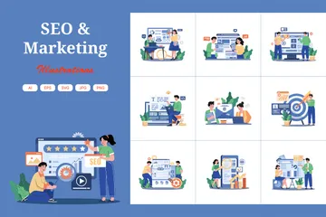 SEO & Marketing Illustration Pack