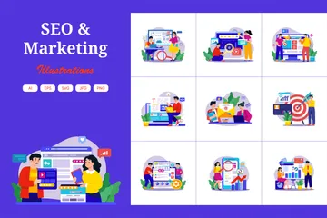 SEO & Marketing Illustration Pack