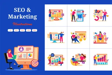 SEO & Marketing Illustration Pack