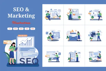 SEO & Marketing Illustration Pack