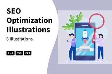 Seo Optimierung Illustrationspack