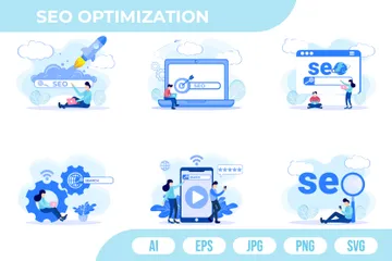 Seo Optimierung Illustrationspack