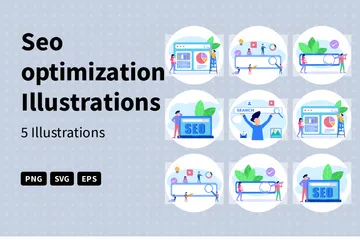 Seo Optimization Illustration Pack