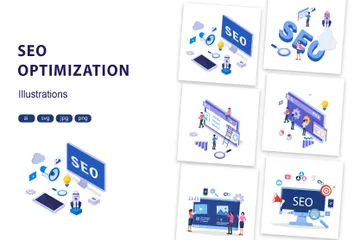Seo Optimization Illustration Pack