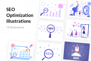 SEO Optimization Illustration Pack