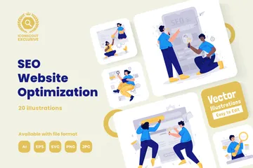 Blue Professionals Illustration Bundle