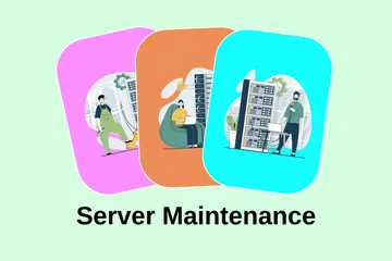Server Maintenance Illustration Pack