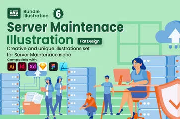 Server Maintenance Illustration Pack