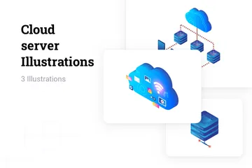 Serveur Cloud Pack d'Illustrations