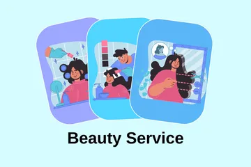 Service de beauté Pack d'Illustrations