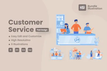 Service client Pack d'Illustrations