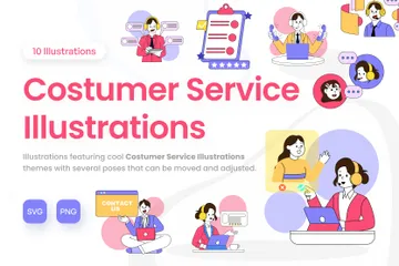 Service client Pack d'Illustrations