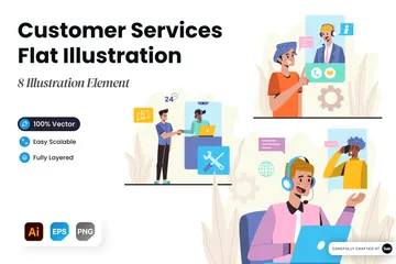 Service client Pack d'Illustrations