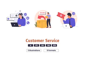 Service client Pack d'Illustrations