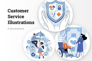 Service client Pack d'Illustrations