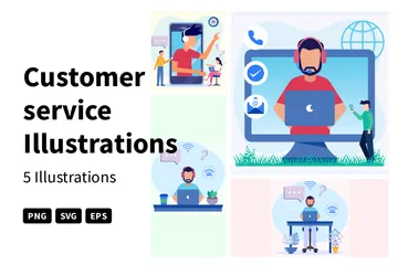 Service client Pack d'Illustrations