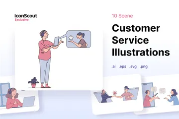 Service client Pack d'Illustrations