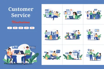 Service client Pack d'Illustrations