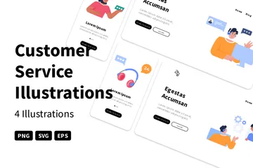 Service client Pack d'Illustrations