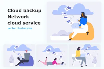 Service cloud Pack d'Illustrations
