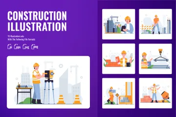 Service Construction Illustration Pack