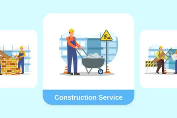 Service de construction Pack d'Illustrations