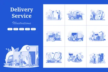 Service de livraison Illustration Pack