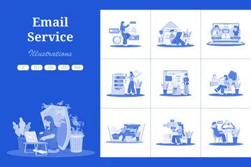 Service de courrier électronique Pack d'Illustrations