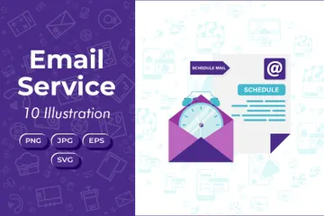 Service de courrier électronique Pack d'Illustrations