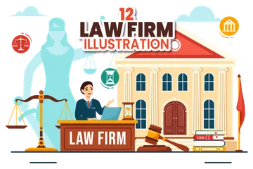 Services de cabinet d'avocats Pack d'Illustrations