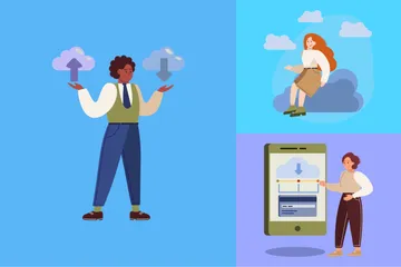 Services cloud Illustration Pack