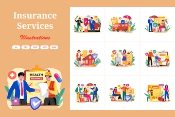 Services d'assurance Pack d'Illustrations