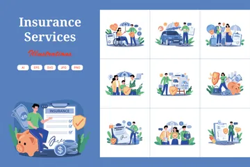 Services d'assurance Pack d'Illustrations