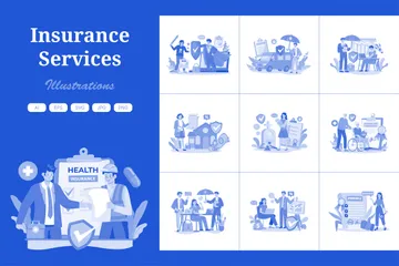 Services d'assurance Pack d'Illustrations