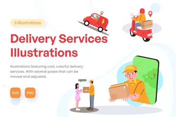 Services de livraison Pack d'Illustrations