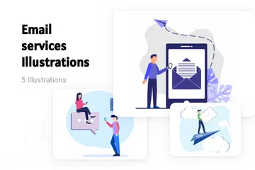 Services de messagerie Pack d'Illustrations