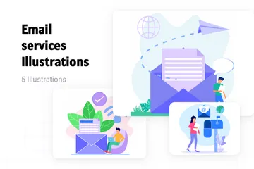 Services de messagerie Pack d'Illustrations