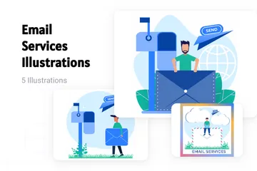 Services de messagerie Pack d'Illustrations