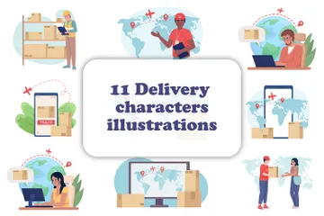 Services logistiques Pack d'Illustrations