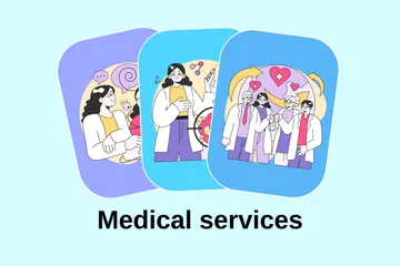 Services médicaux Pack d'Illustrations