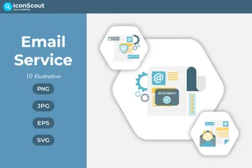 Servicio de correo electrónico Paquete de Ilustraciones