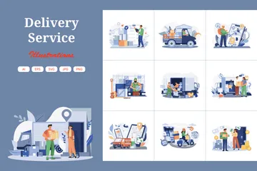 Servicio de entrega Paquete de Ilustraciones