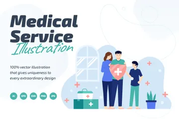 Servicio médico Paquete de Ilustraciones