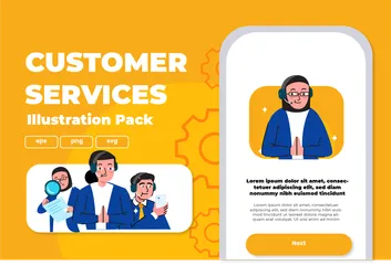 Servicios al cliente Paquete de Ilustraciones